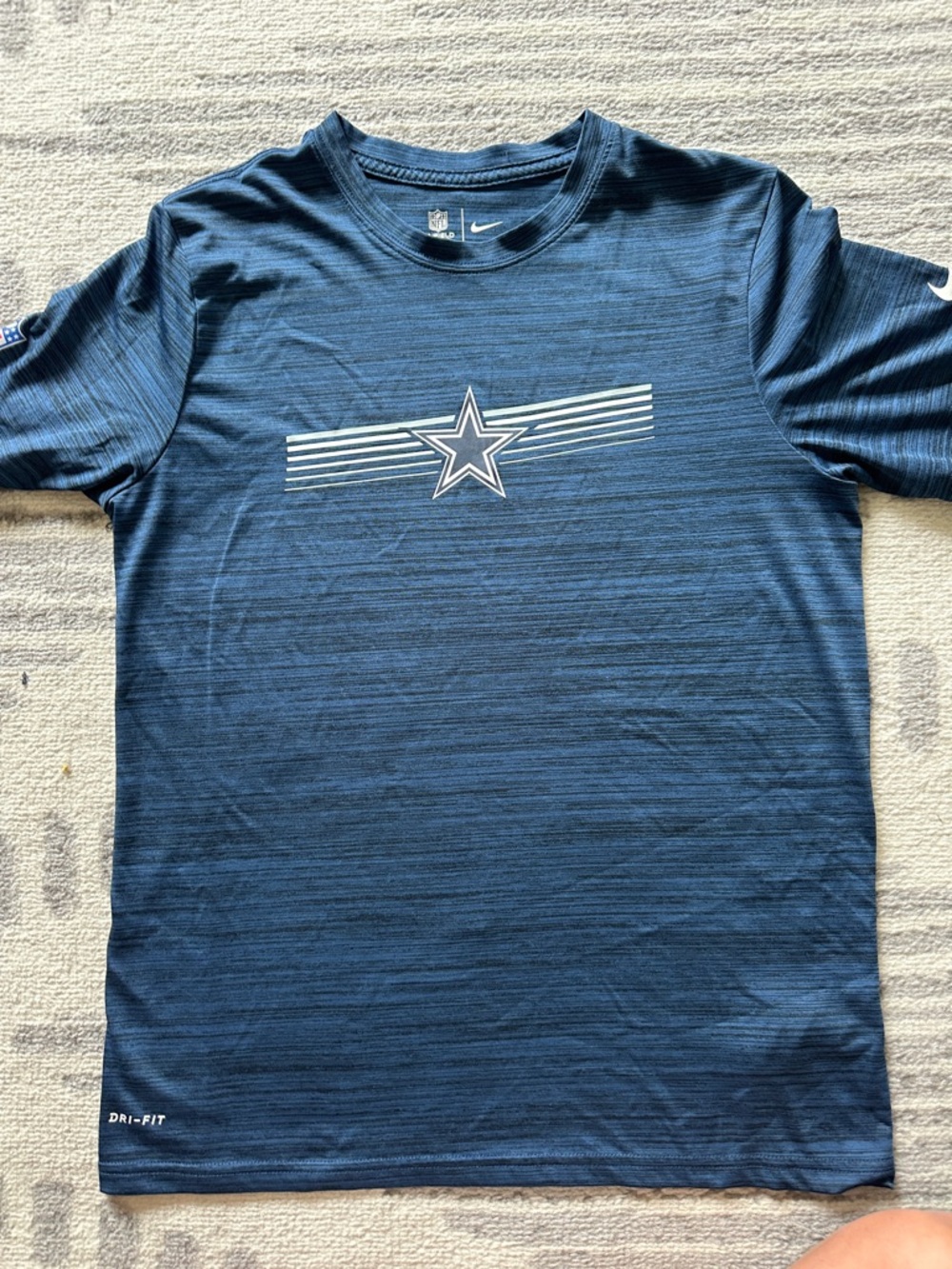 Youth Nike Dallas Cowboys Striped Dri-FIT Tee